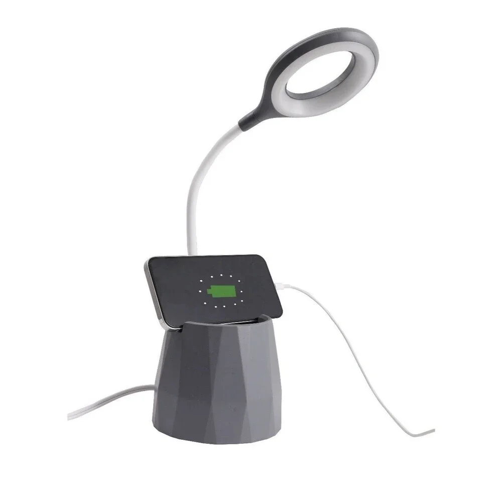 Mainstays LED Desk Lamp Organizer with USB Charging Port Yellow MTSL1038AJG   4W